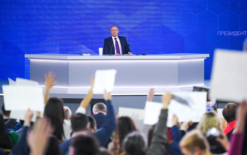 Владимир Путин на большой ежегодной пресс-конференции 