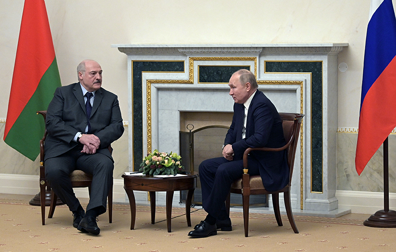 Владимир Путин и президент Белоруссии Александр Лукашенко
