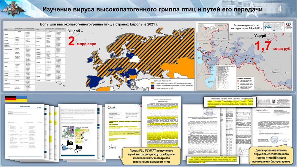 Слайды Минобороны по разработки биооружия на Украине и в Грузии