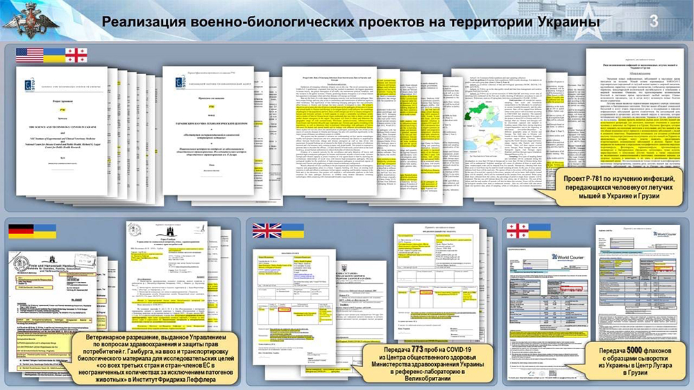 Слайды Минобороны по разработки биооружия на Украине и в Грузии