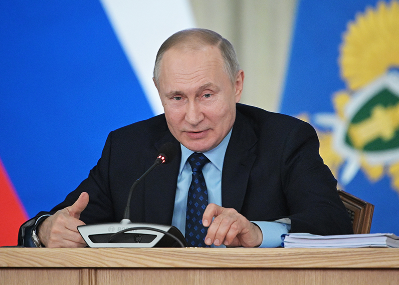 Владимир Путин на заседание коллегии Генеральной прокуратуры