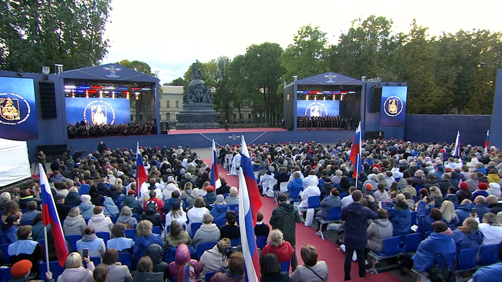 Выступление Владимира Путина в Великом Новгороде