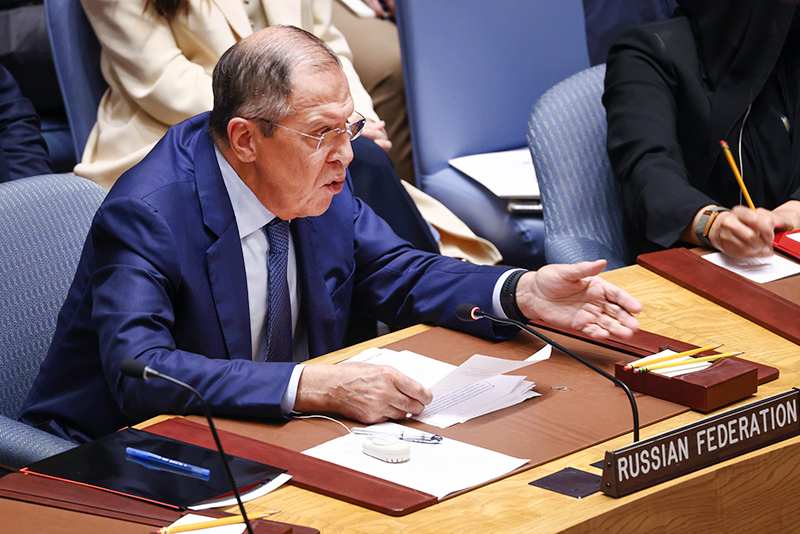Сергей Лавров на заседании Совета Безопасности ООН