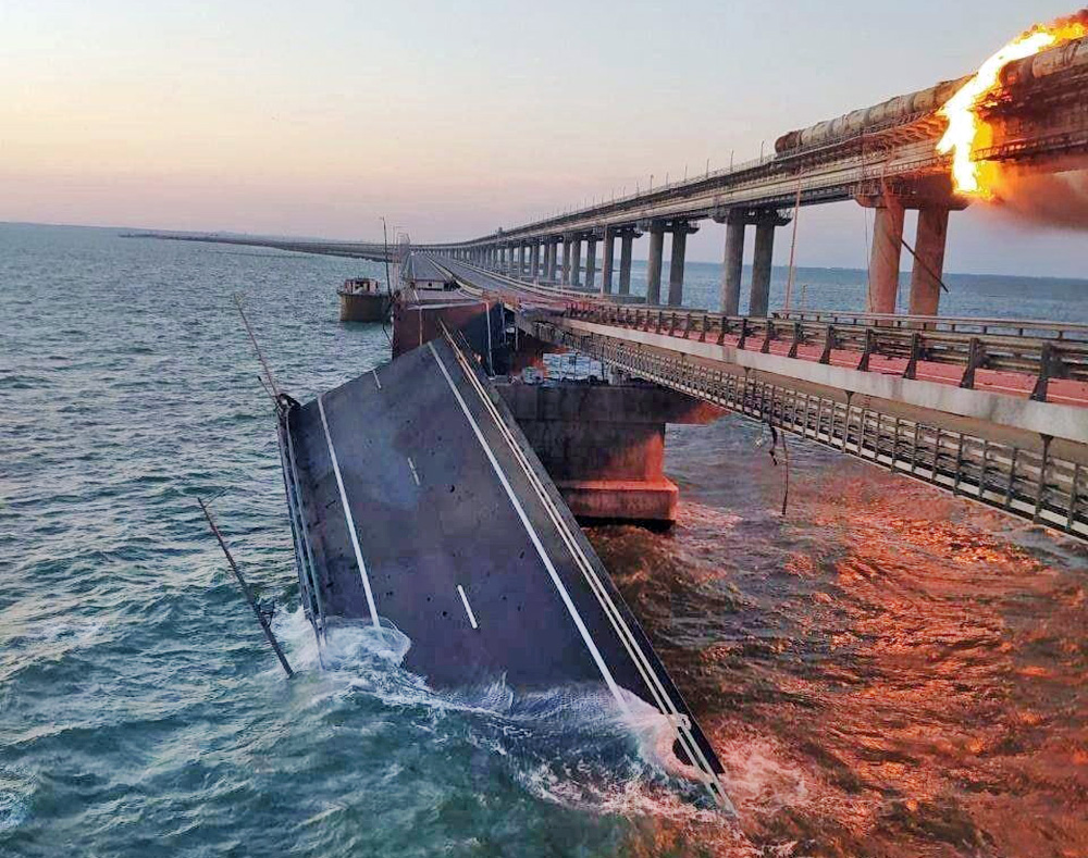 Последствия взрыва на Крымском мосту 