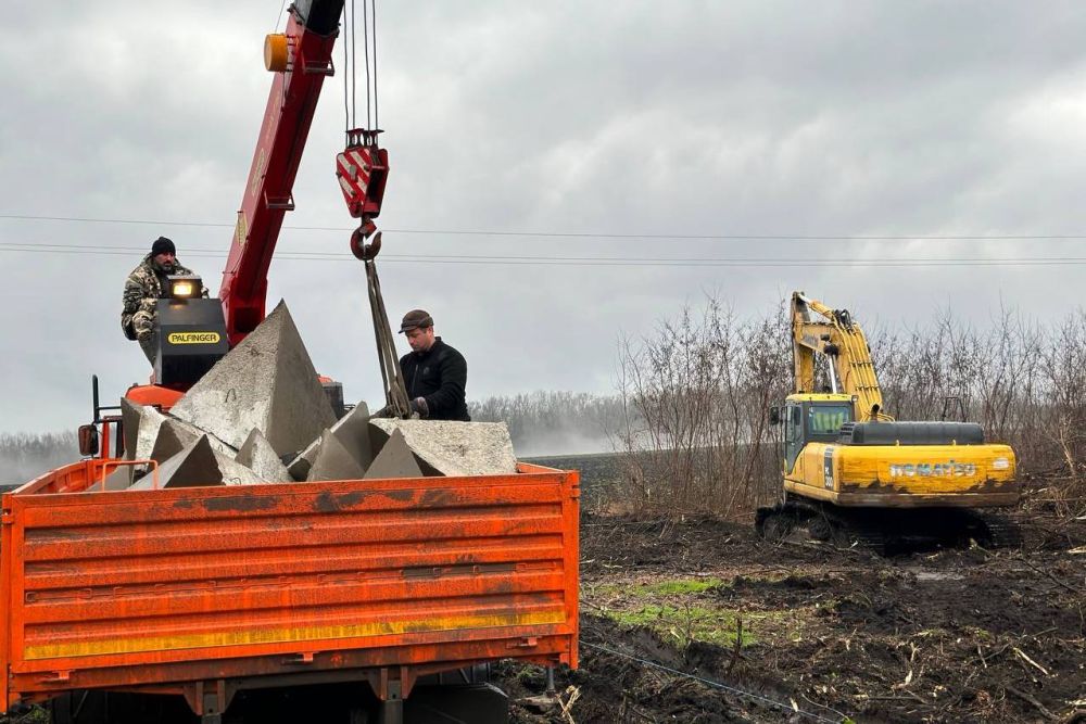 Строительство засечной черты в Белгородской области