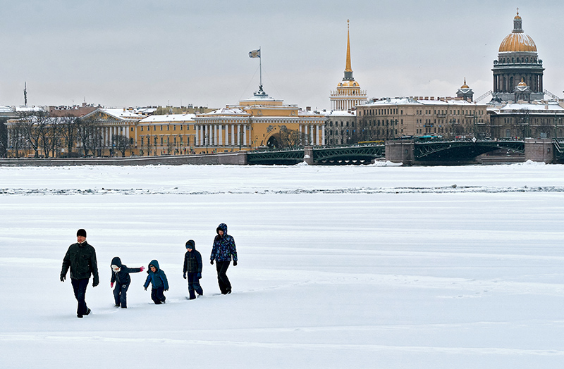 Нева зимой фото