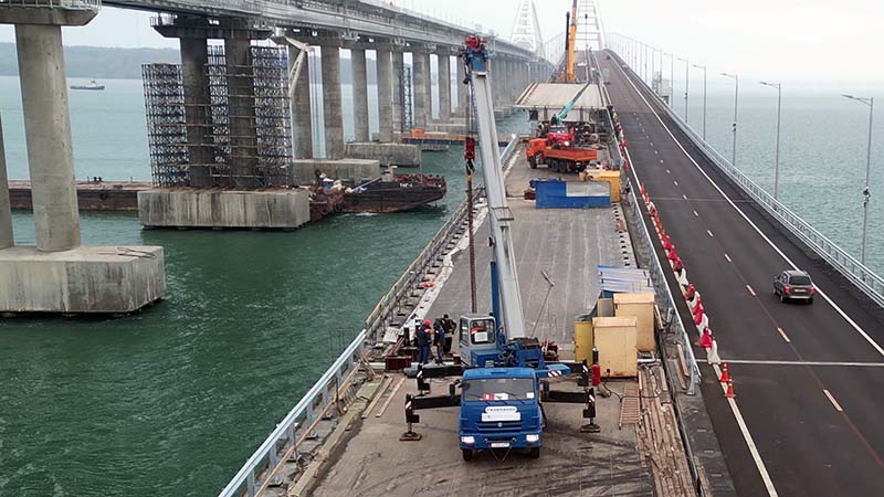 Завершена надвижка всех пролётных строений Крымского моста