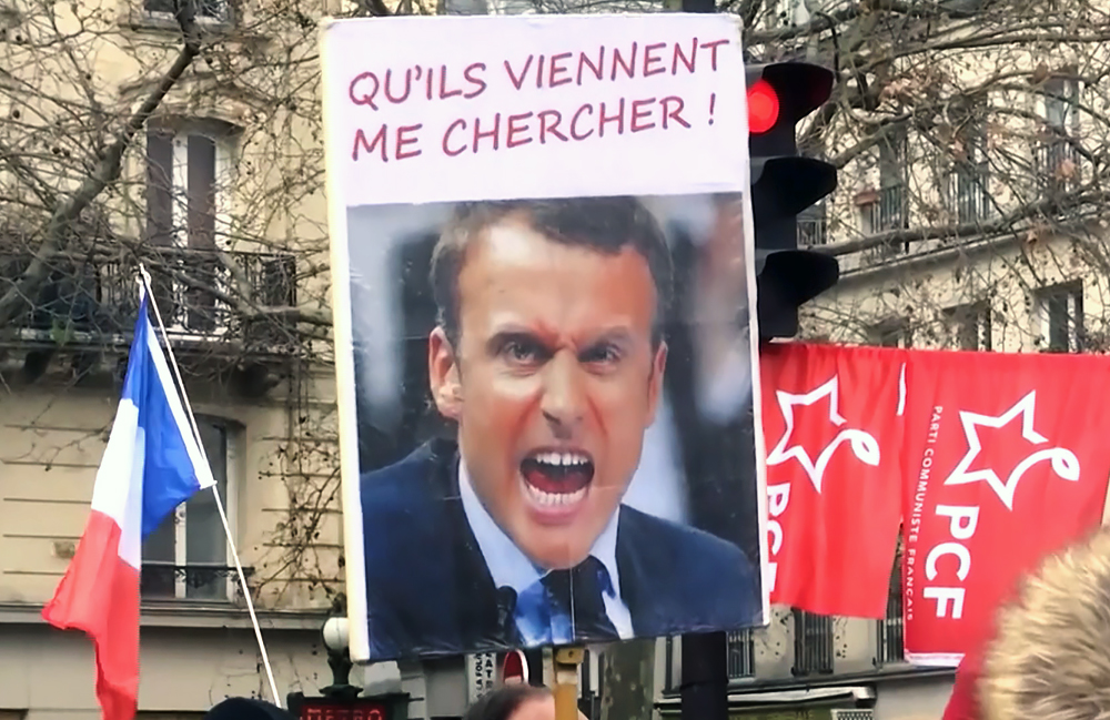 Митинг против пенсионной реформы во Франции