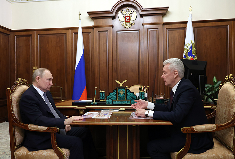 Владимир Путин и мэр Москвы Сергей Собянин