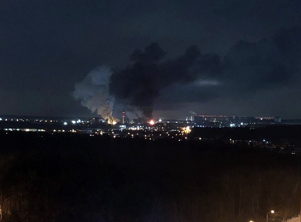 Пожар на Московском коксогазовом заводе в Видном