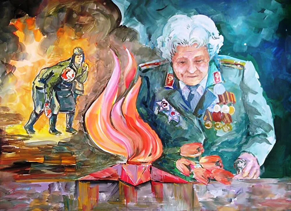 Всероссийский флешмоб «Рисуем с детьми вечный огонь», приуроченный к 75-летию Победы в ВОВ