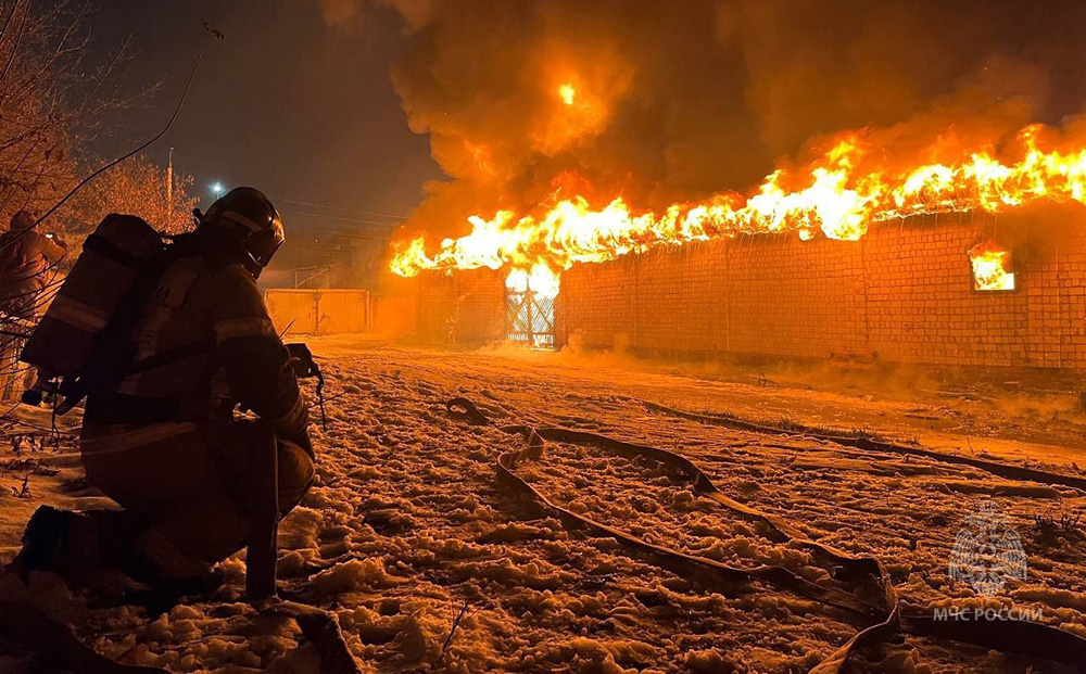 Возгорание склада в Ижевске 