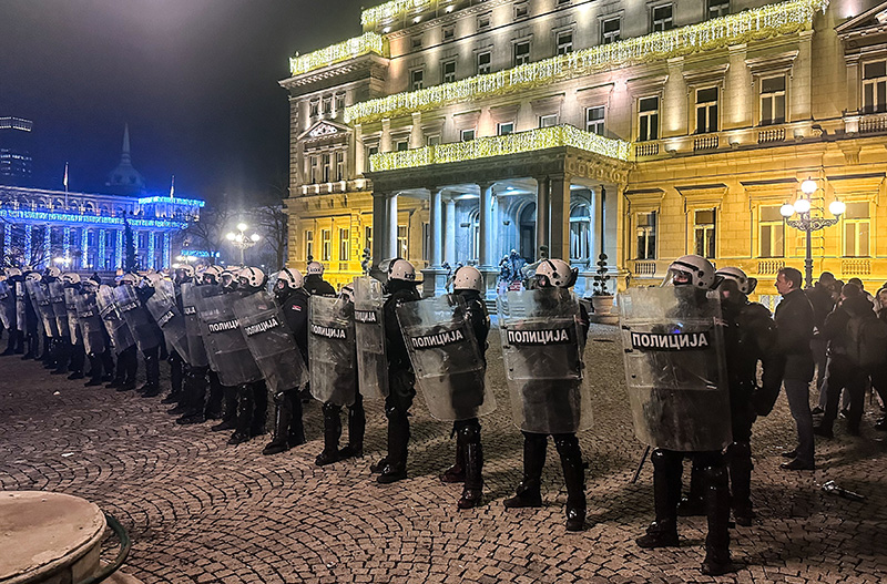 Протесты в Белграде