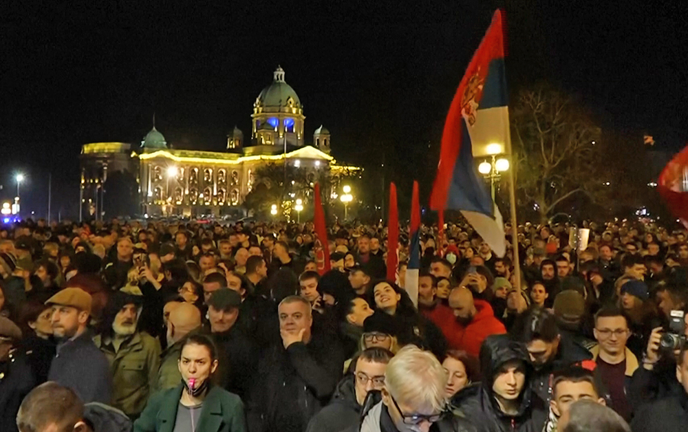 Протесты в Белграде