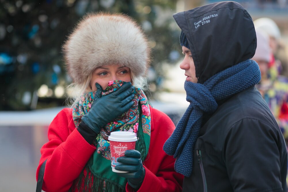 Морозная погода в Москве 