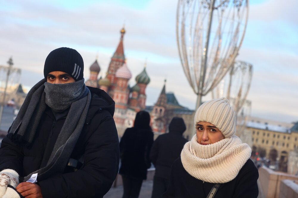 Морозная погода в Москве