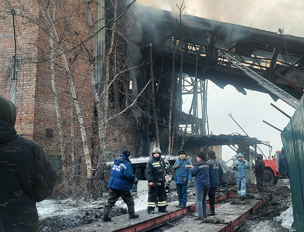 Последствия пожара на ТЭЦ в Республике Тыва