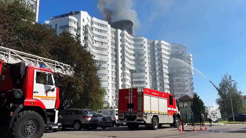 Пожар в доме в Калининграде