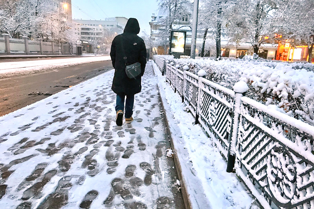 Снегопад в Москве