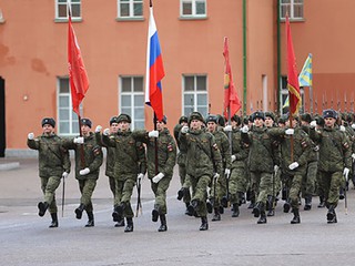 Преображенский полк на параде